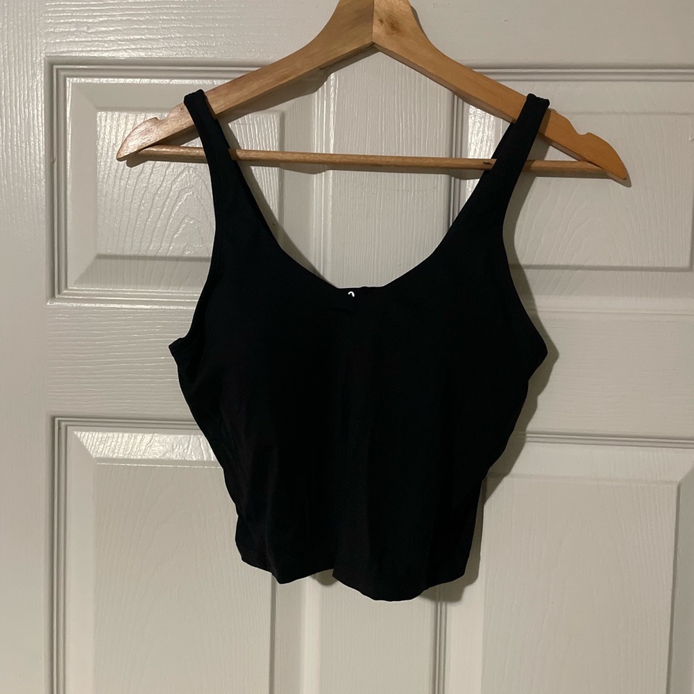 Black Women's Athletic Work Out Tank Cropped